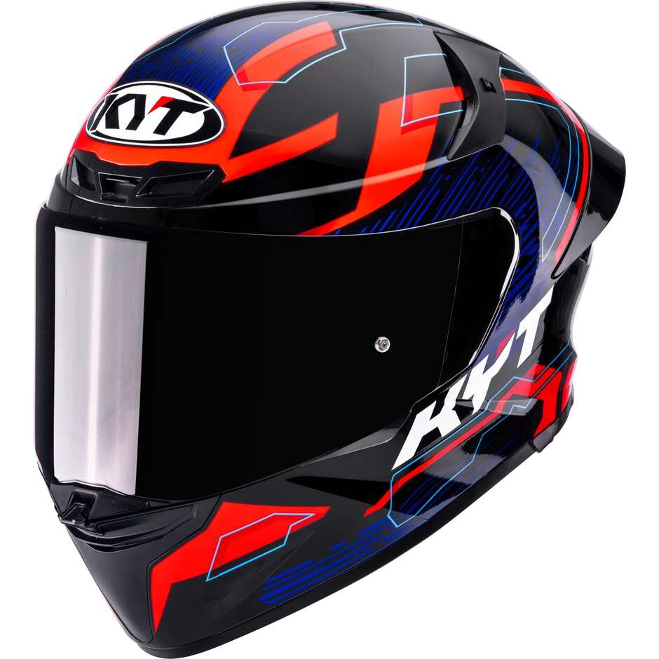 Casco Moto Integrale Kyt TT-REVO SPEEDING Nero Rosso Blu