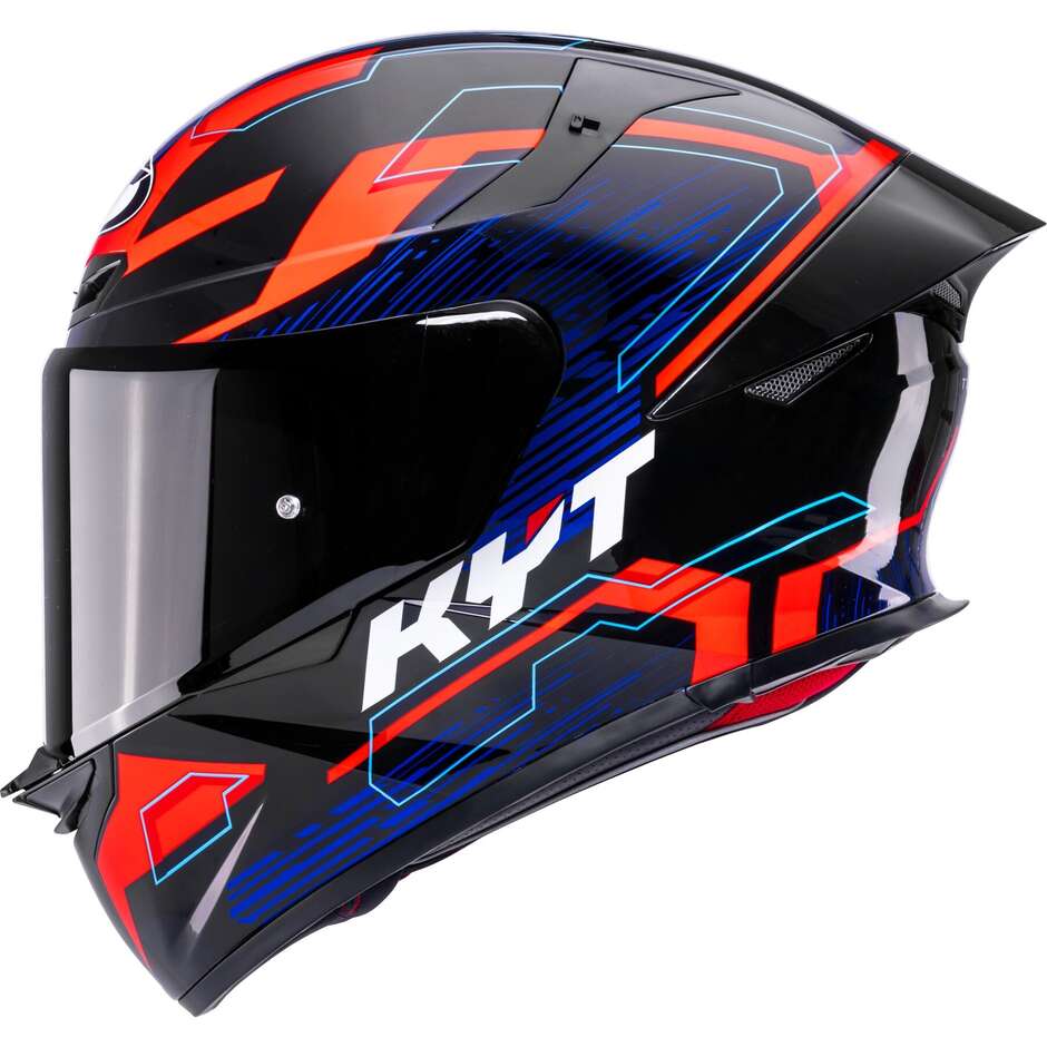 Casco Moto Integrale Kyt TT-REVO SPEEDING Nero Rosso Blu