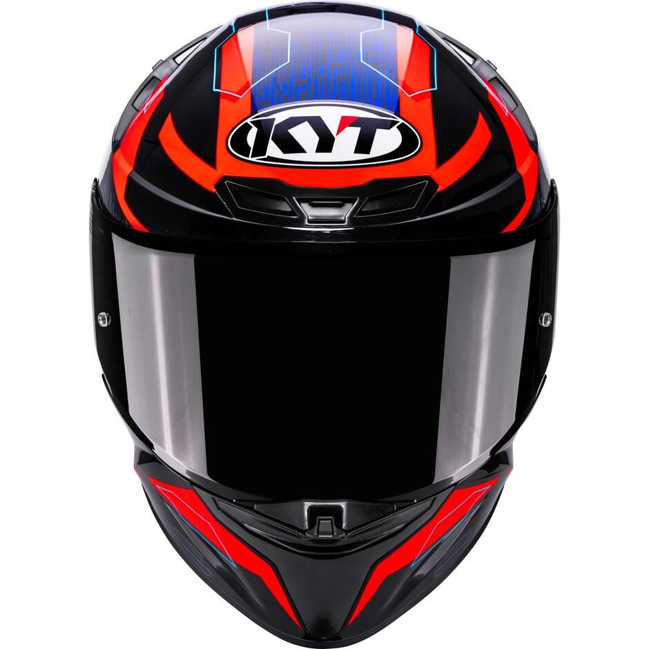 Casco Moto Integrale Kyt TT-REVO SPEEDING Nero Rosso Blu