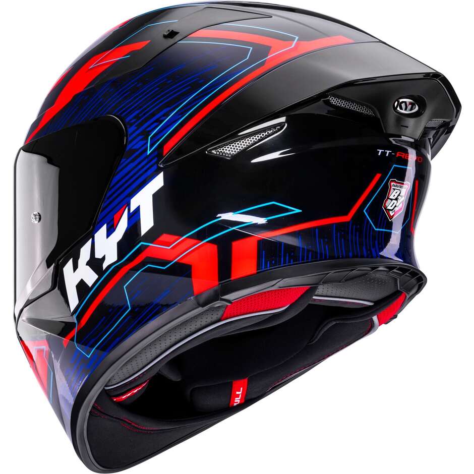 Casco Moto Integrale Kyt TT-REVO SPEEDING Nero Rosso Blu