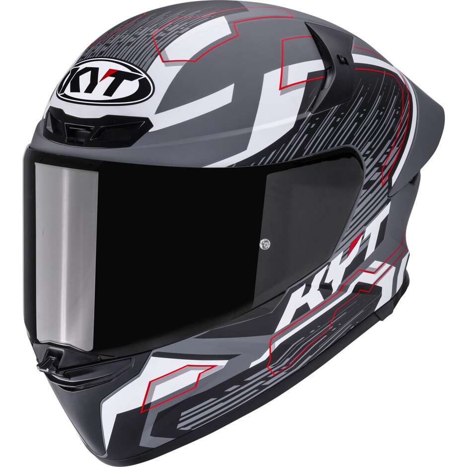 Casco Moto Integrale Kyt TT-REVO SPEEDING Opaco Grl Grigio Nero