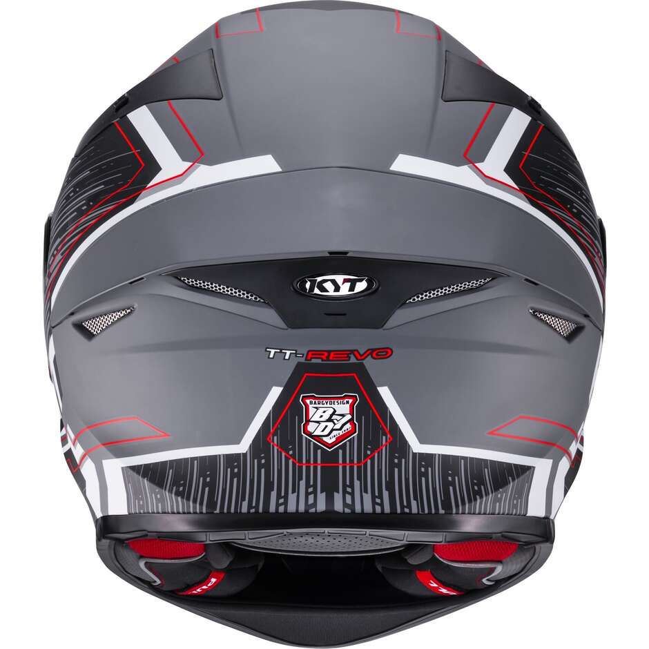 Casco Moto Integrale Kyt TT-REVO SPEEDING Opaco Grl Grigio Nero