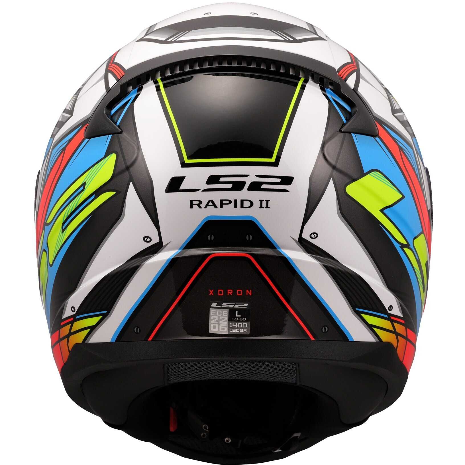 Casco Integrale LS2 Rapid II - Taglia L, Policarbonato, Omologato ECE 22.06, Design Matt Titanium - Foto 3