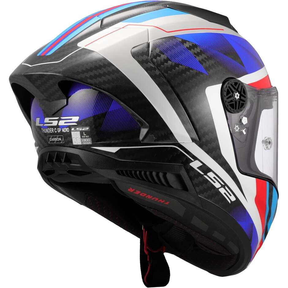 Casco Moto Integrale LS2 FF805 THUNDER GP AERO RAUTE Blue Rosso