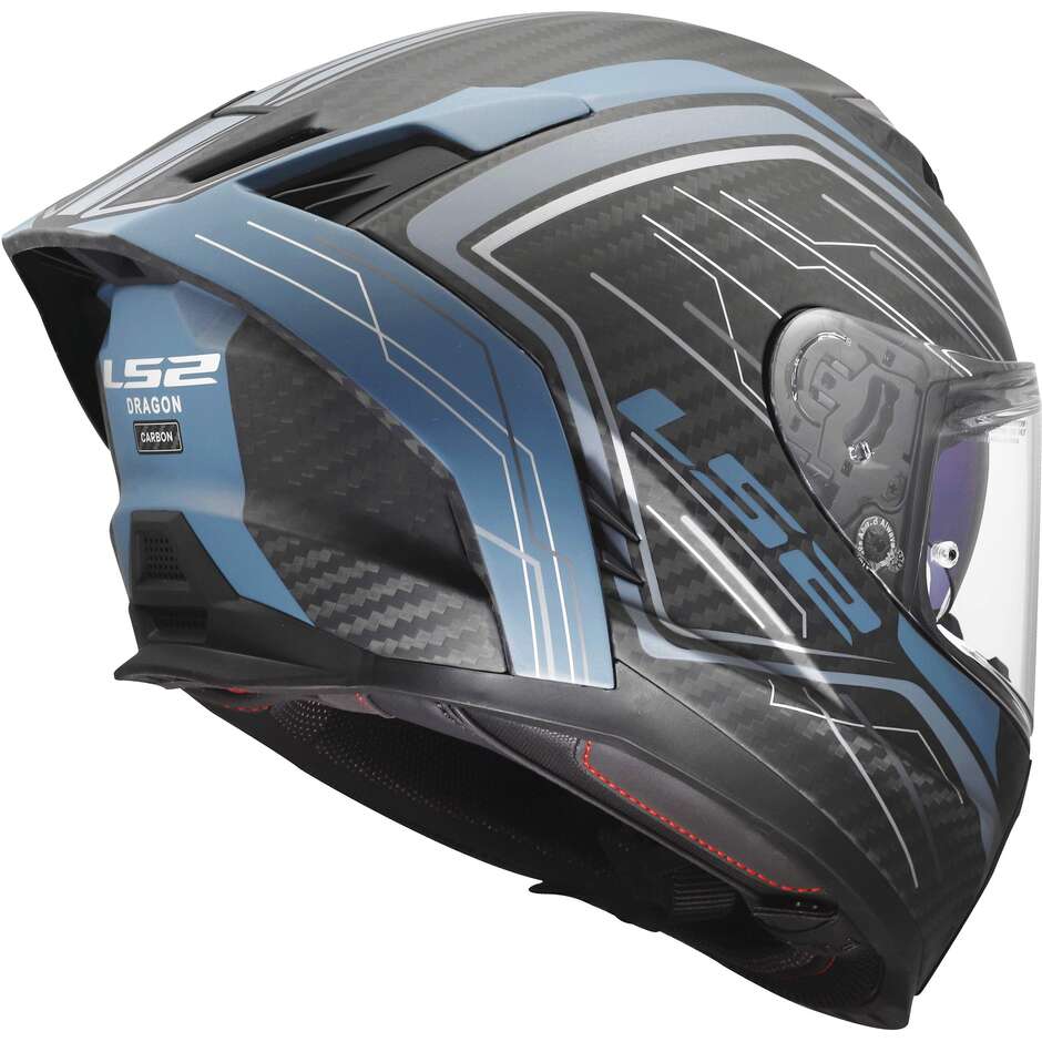 Casco Moto Integrale LS2 FF807 DRAGON SUBIC Blu Petrolio