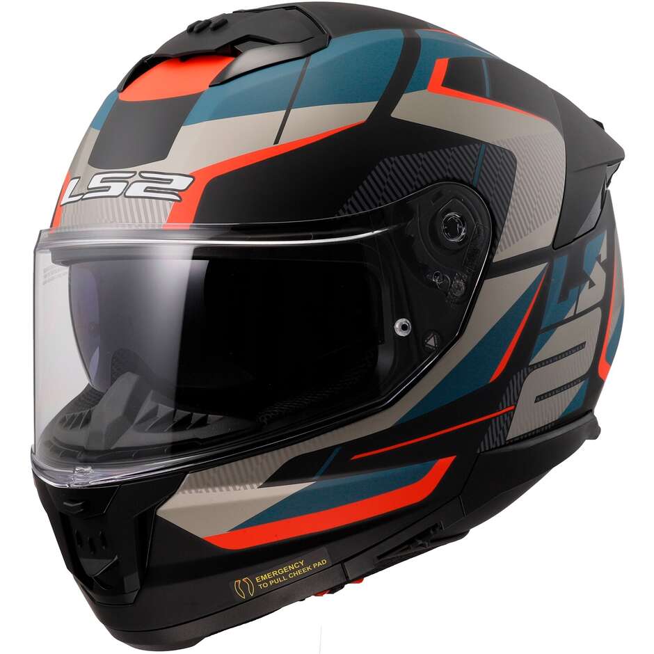 Casco Moto Integrale FF808 STREAM II Road Nero Grigio Bl taglia L