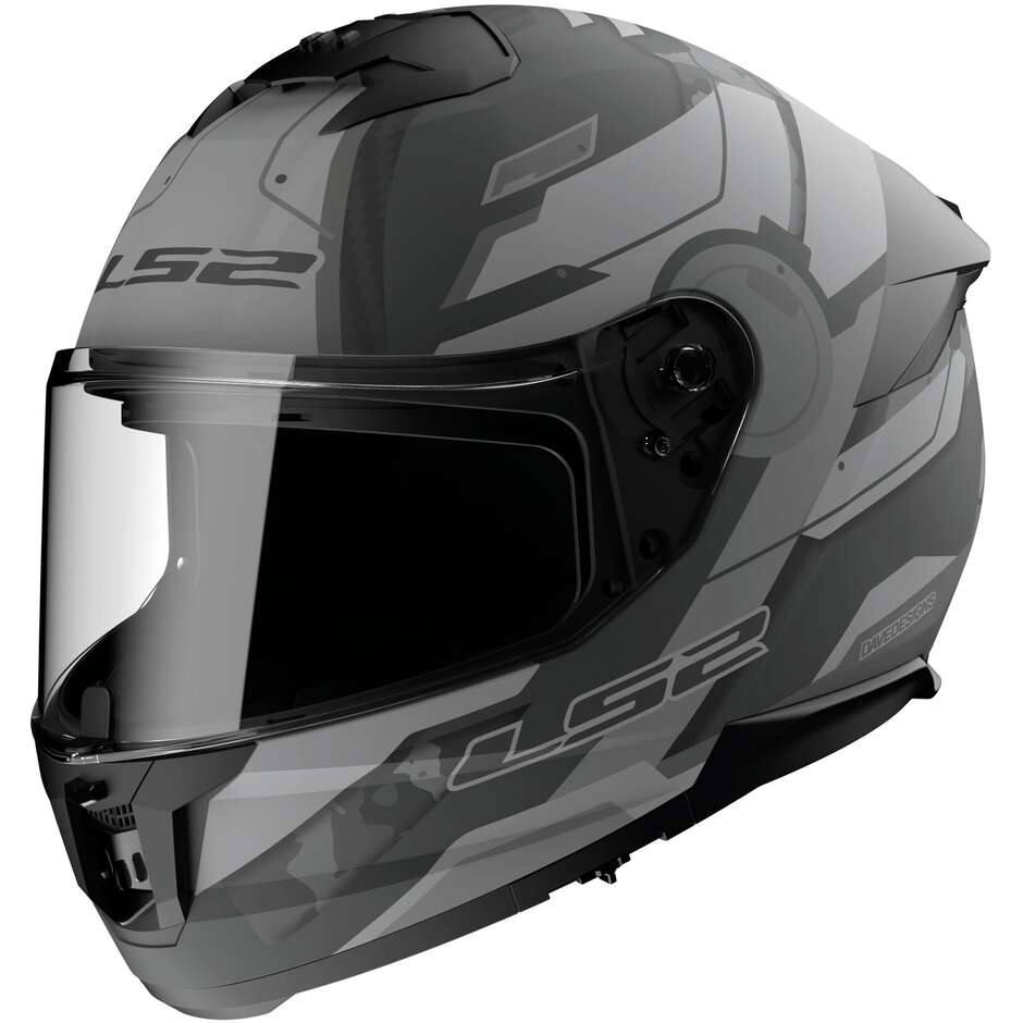 Casco Moto Integrale Ls2 FF808 STREAM II SHADOW Titanio Opaco Grigio