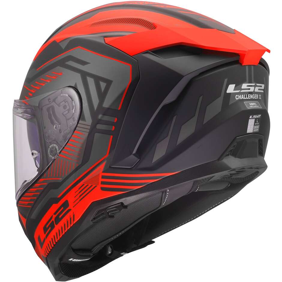 Casco Moto Integrale LS2 FF817 CHALLENGER II DRAVIX Rosso