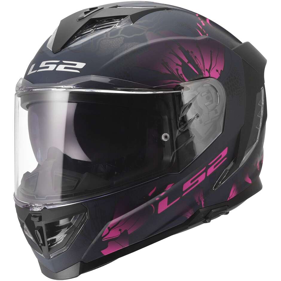 Casco Moto Integrale FF818 STORM III BURST Nero Rosa taglia S