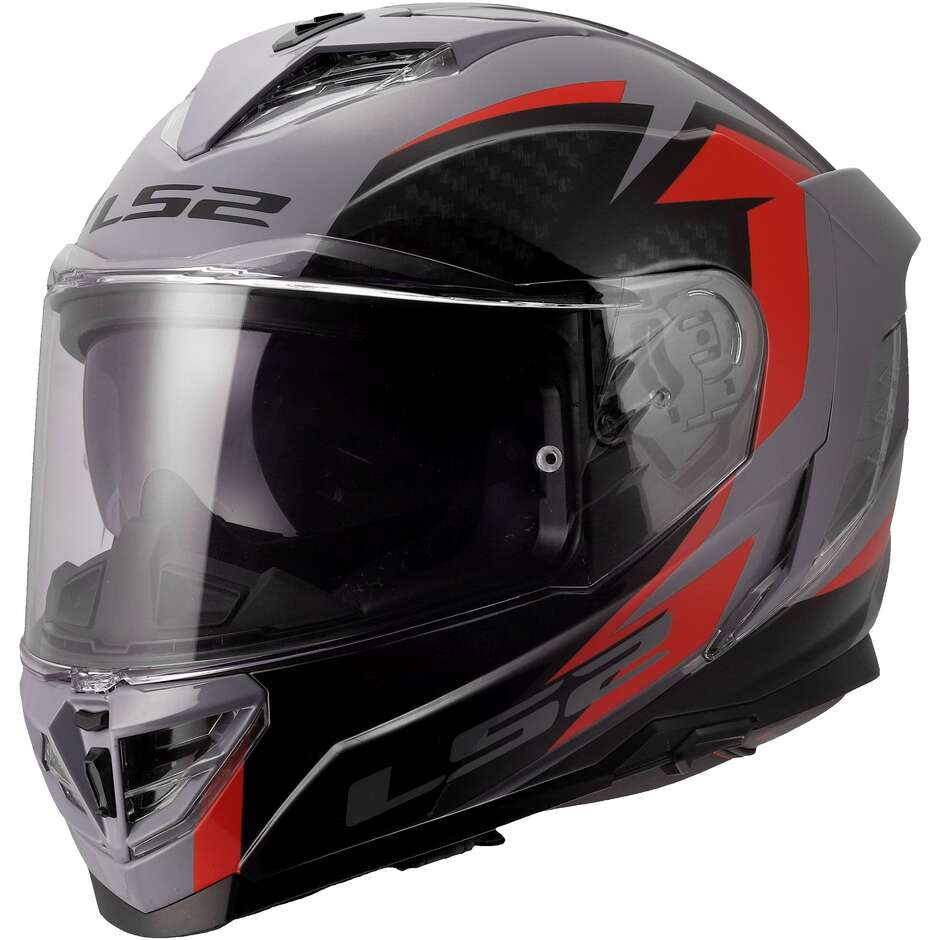 Casco Moto Integrale FF818 STORM III DYNAMO Grigio Rosso taglia XS