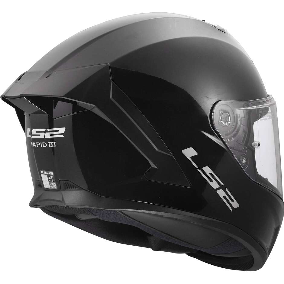 Casco Moto Integrale LS2 FF820 RAPID III SOLID Lucido Nero