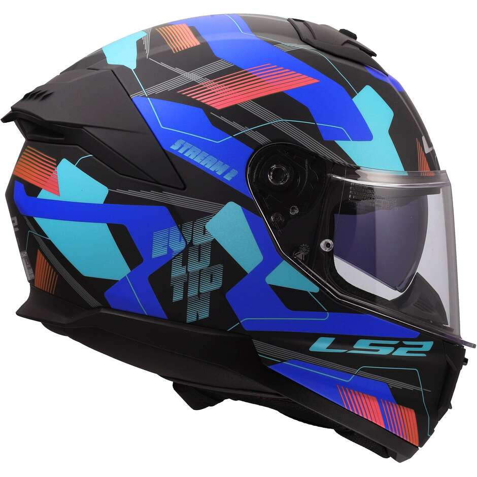 Casco Moto Integrale Ls2 LS2 FF808 STREAM II MIKA Nero Blu