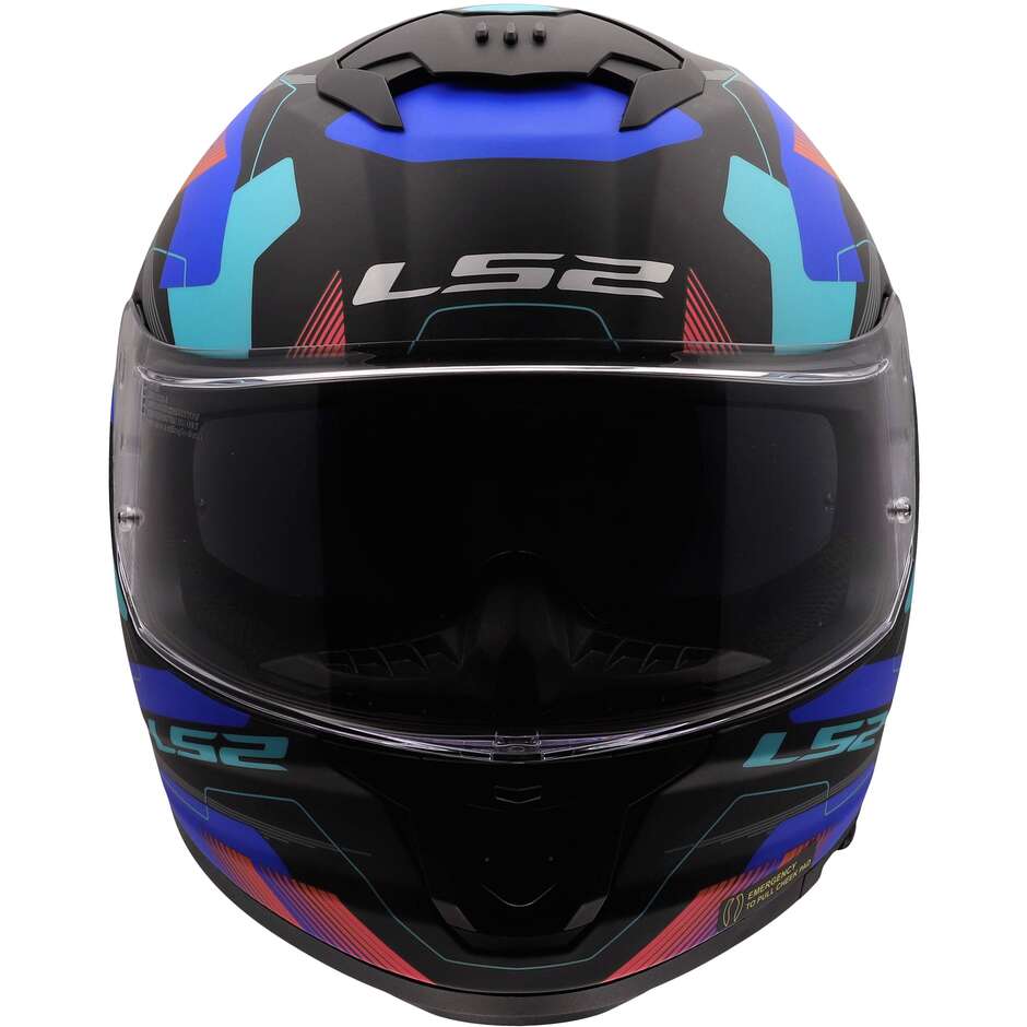 Casco Moto Integrale Ls2 LS2 FF808 STREAM II MIKA Nero Blu