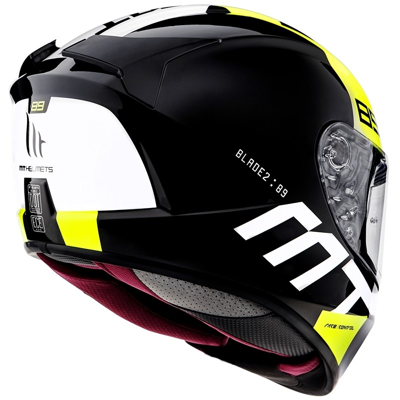 Casco Moto Integrale Mt Helmet BLADE 2 Sv 89 B3 Giallo Fluo Perla