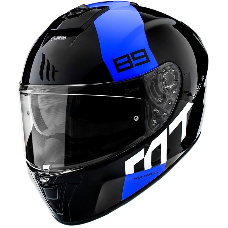 Casco Moto Integrale Mt Helmet BLADE 2 Sv 89 B7 Blu Perla