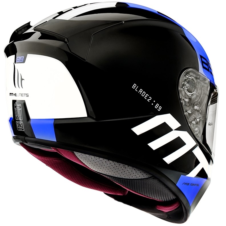 Casco Moto Integrale Mt Helmet BLADE 2 Sv 89 B7 Blu Perla