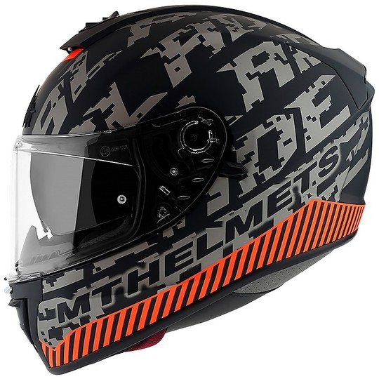 Casco Moto Integrale Mt Helmet BLADE 2 Sv CHECK B2 Grigio Opaco