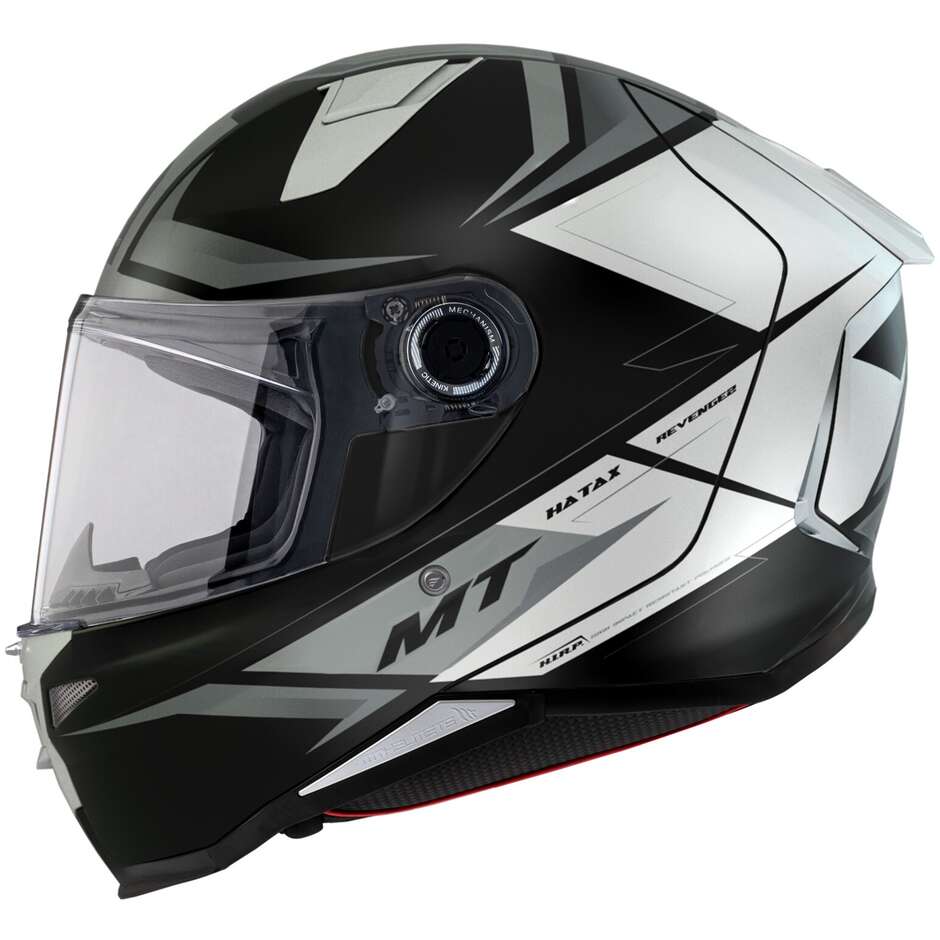 Casco Moto Integrale Mt Helmet REVENGE 2 S HATAX B2 Lucido