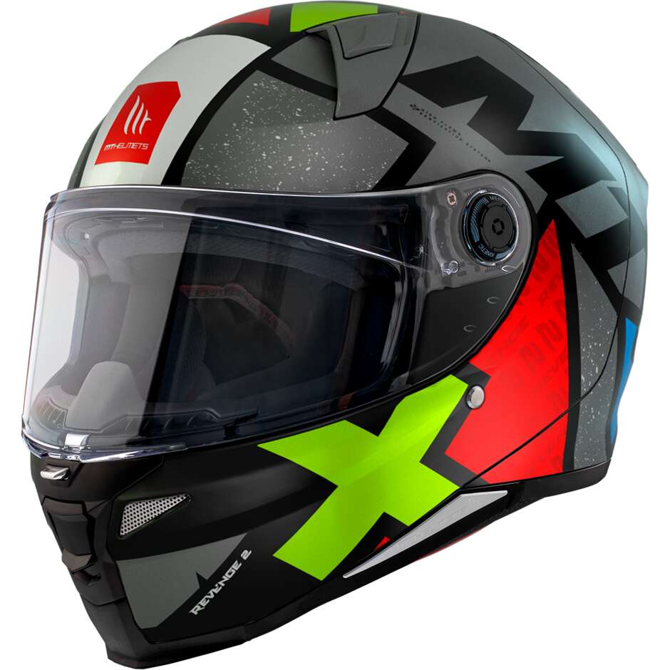 Casco Moto Integrale Mt Helmet REVENGE 2 S LIGHT C2 Lucido