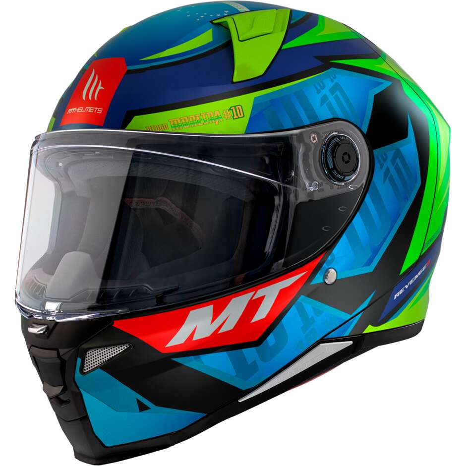 Casco Moto Integrale Mt Helmet REVENGE 2 S MOREIRA A7 Opaco
