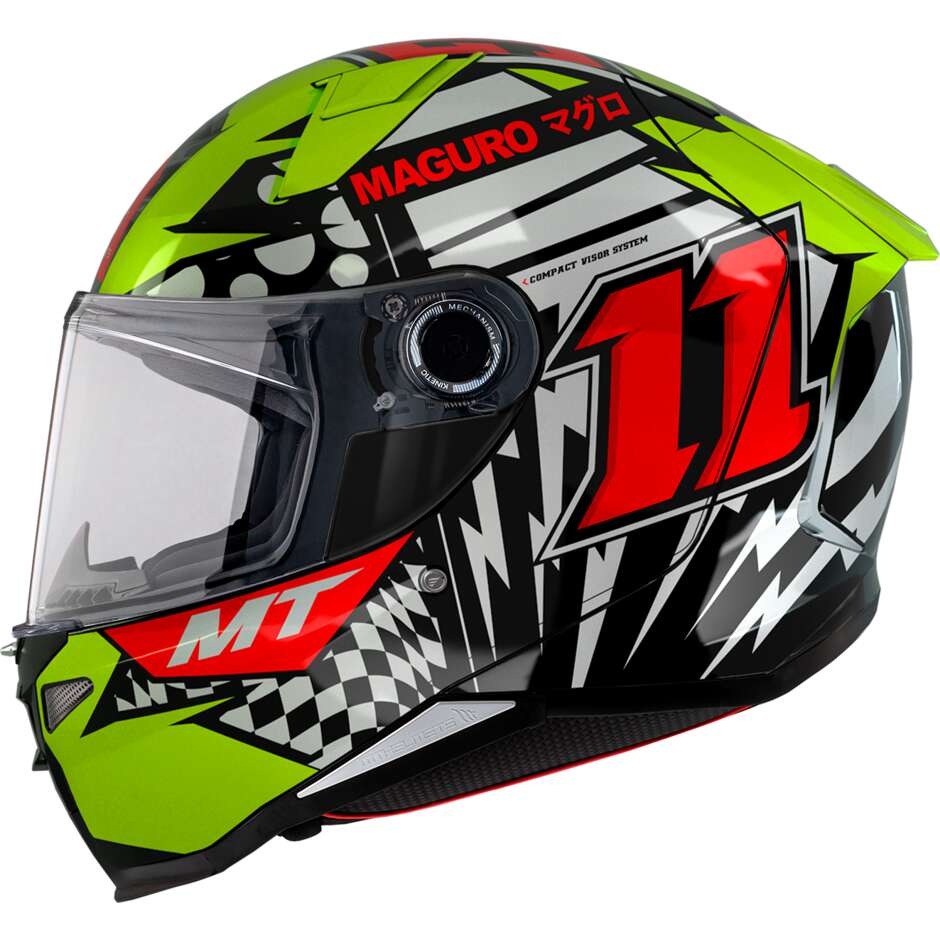 Casco Moto Integrale Mt Helmet REVENGE 2 S SERGIO GARCIA A3 Lucido