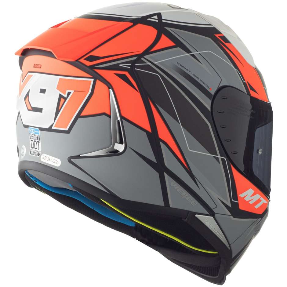 Casco Moto Integrale Mt Helmet REVENGE 2 XAVI VIERGE A5 Rosso Opaco