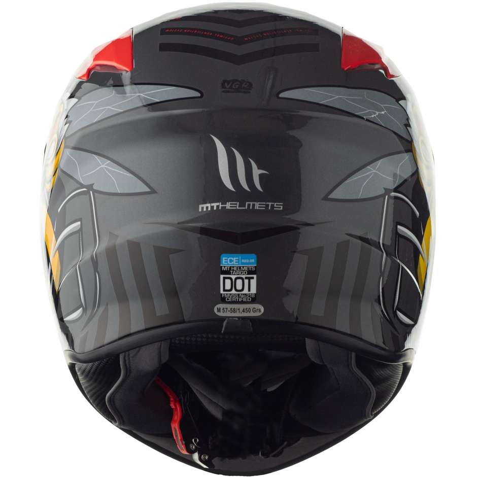 Casco Moto Integrale Mt Helmet TARGO Bee B5 Rosso Lucido