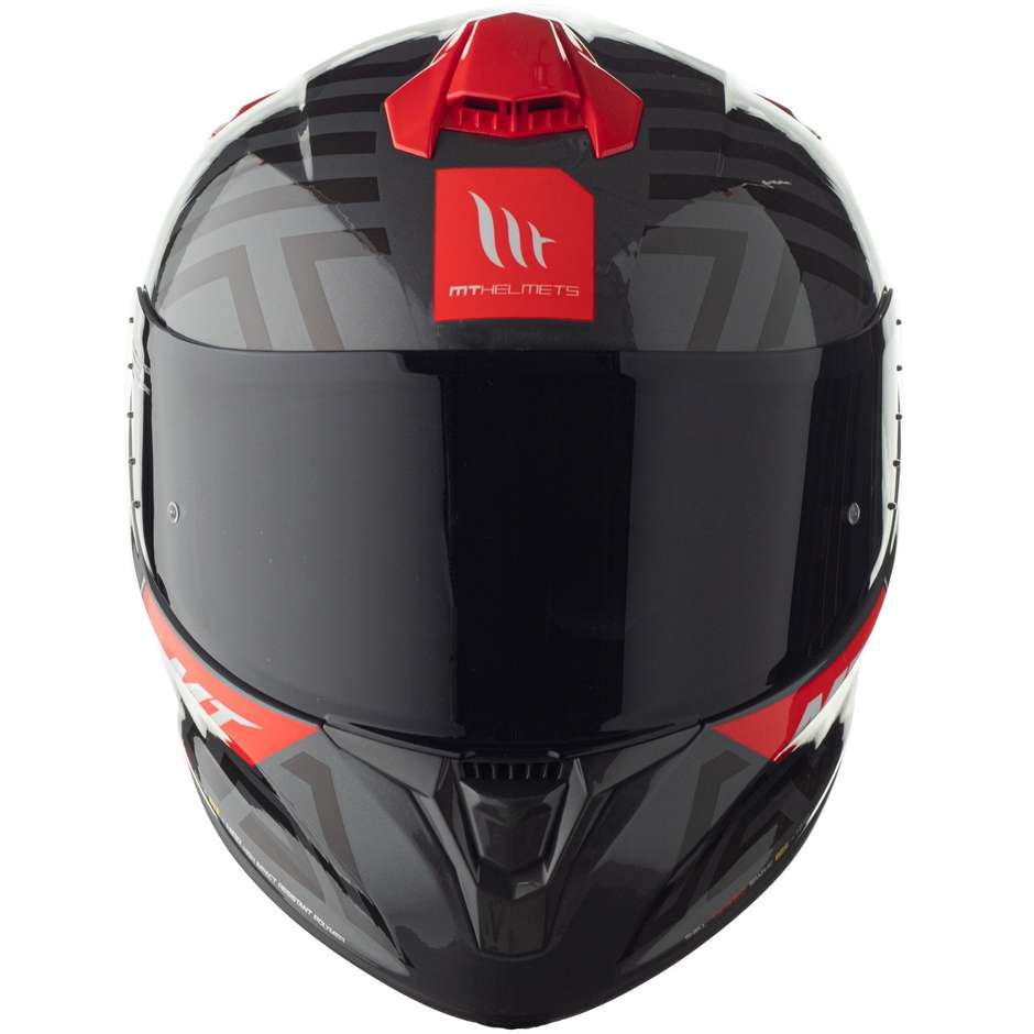 Casco Moto Integrale Mt Helmet TARGO Bee B5 Rosso Lucido