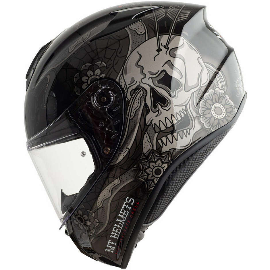 Casco Moto Integrale Mt Helmet TARGO Dagger E1 Nero Lucido