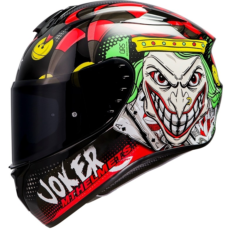 Casco Moto Integrale Mt Helmet TARGO Joker A1 Nero Lucido