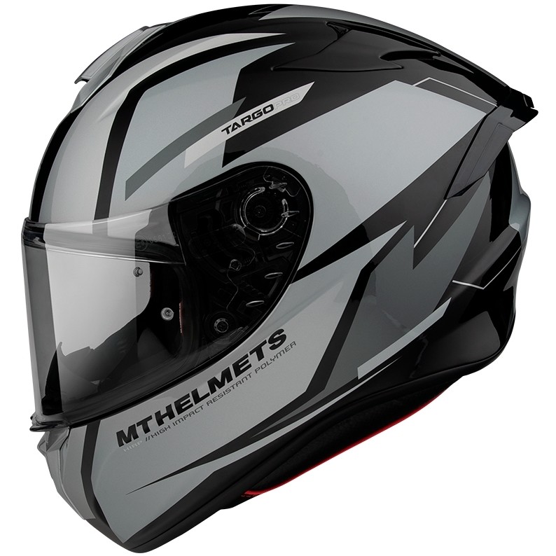 Casco Moto Integrale Mt Helmet TARGO PRO Sound A2 Grigio Lucido