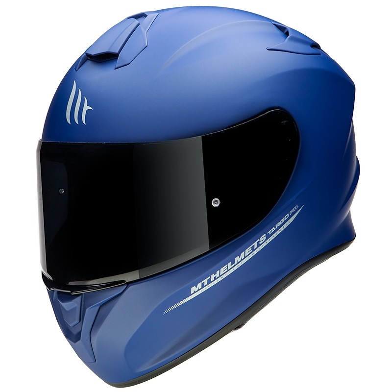 Casco Moto Integrale Mt Helmet TARGO Solid A7 Blu Opaco