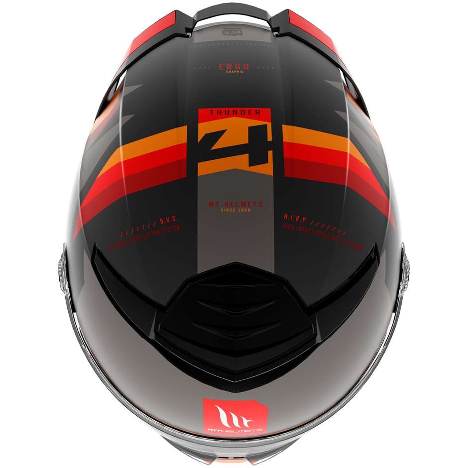 Casco Moto Integrale Mt Helmet THUNDER 4 Sv ERGO B15 Rosso Opaco