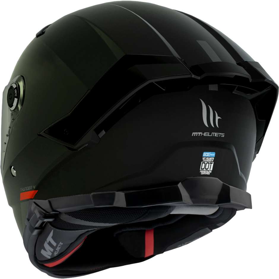 Casco Moto Integrale Mt Helmet THUNDER 4 Sv Solid A1 Nero Opaco