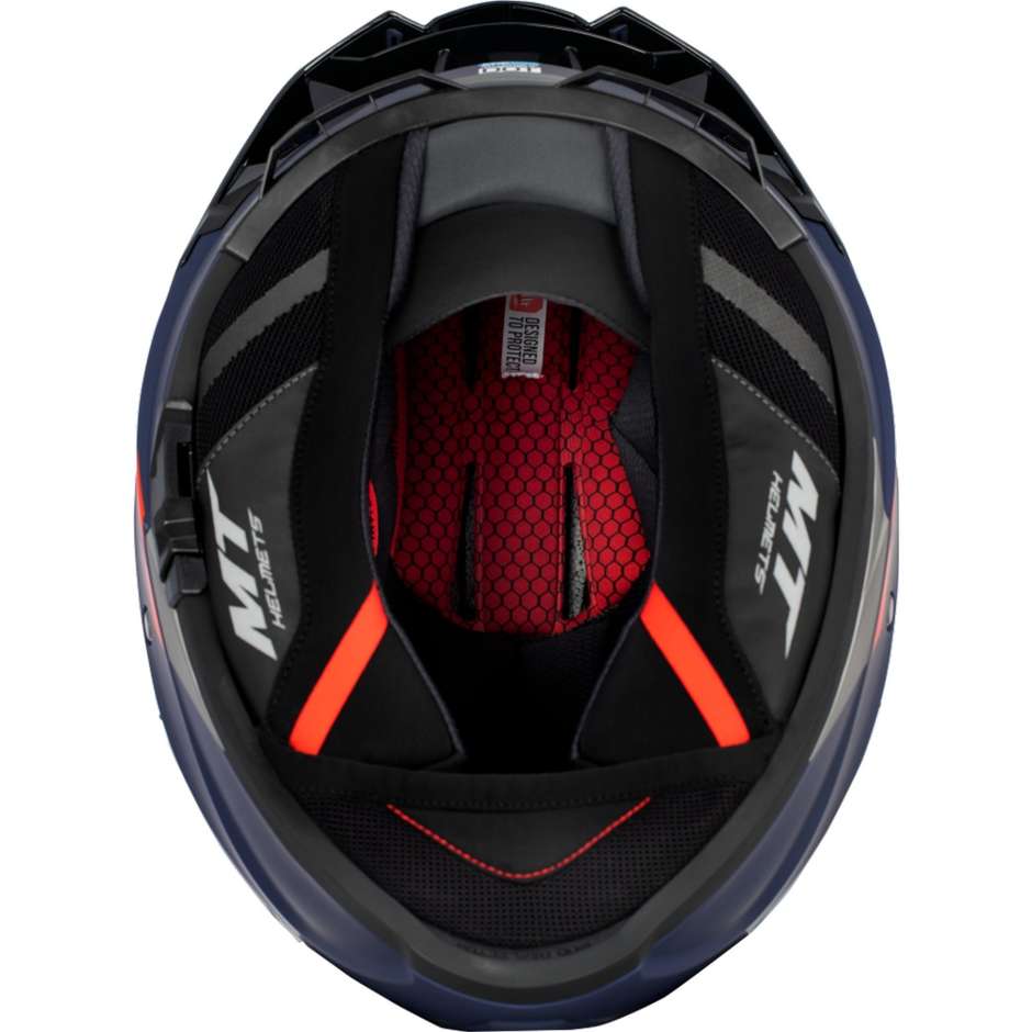 Casco Moto Integrale Mt Helmet THUNDER 4 Sv Solid A7 Blu Opaco