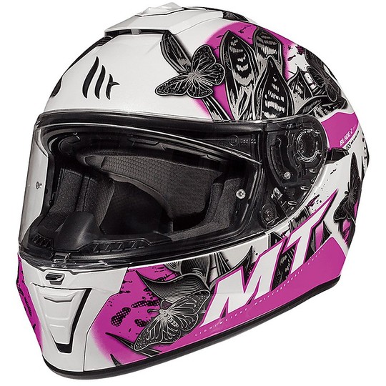 Casco Moto Integrale MT Helmets BLADE 2 SV BREEZE D8 Nero Rosa Lucido