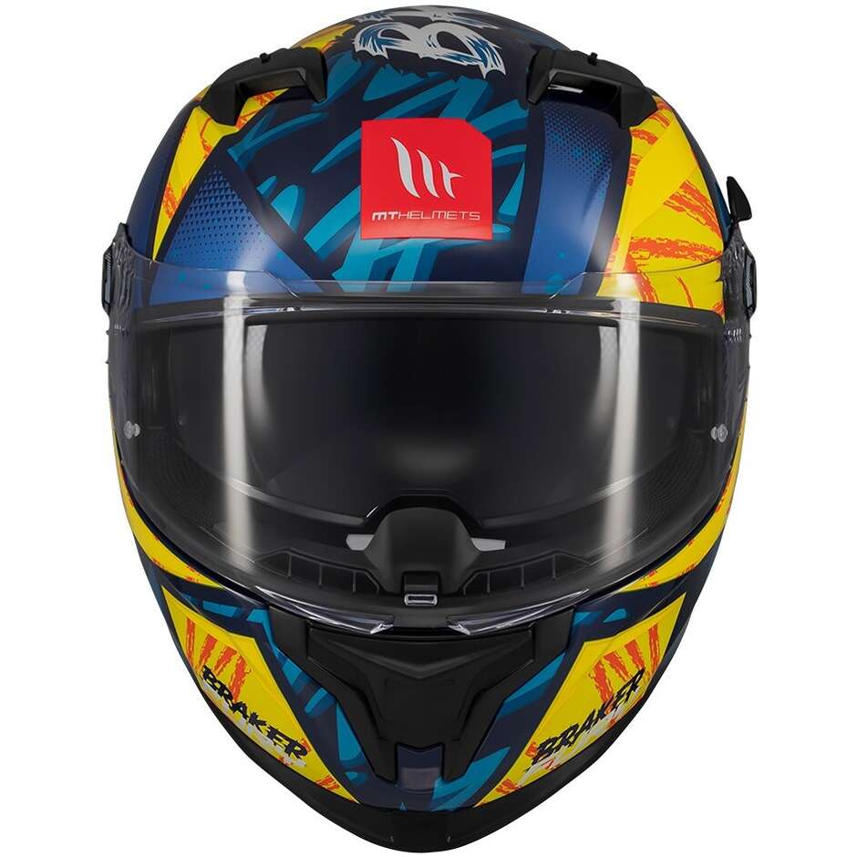 Casco Moto Integrale Mt Helmets BRAKER SV FURY C17 Lucido