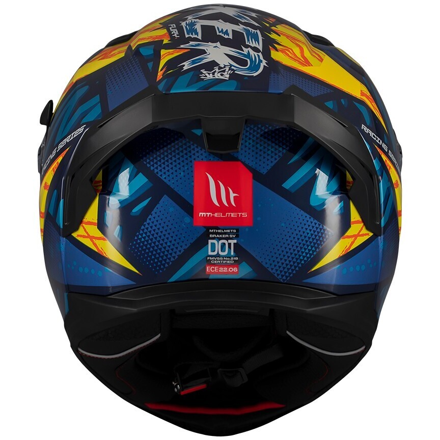 Casco Moto Integrale Mt Helmets BRAKER SV FURY C17 Lucido