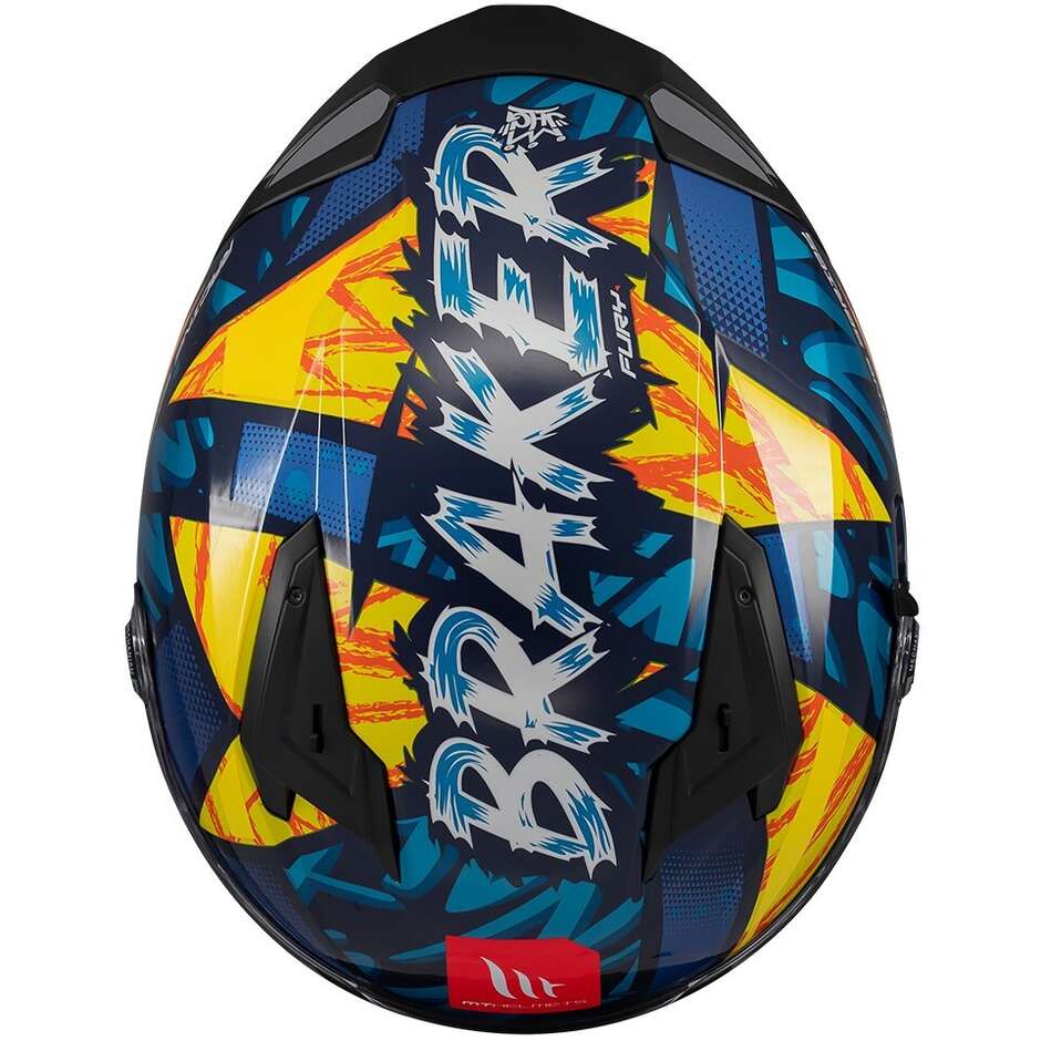 Casco Moto Integrale Mt Helmets BRAKER SV FURY C17 Lucido