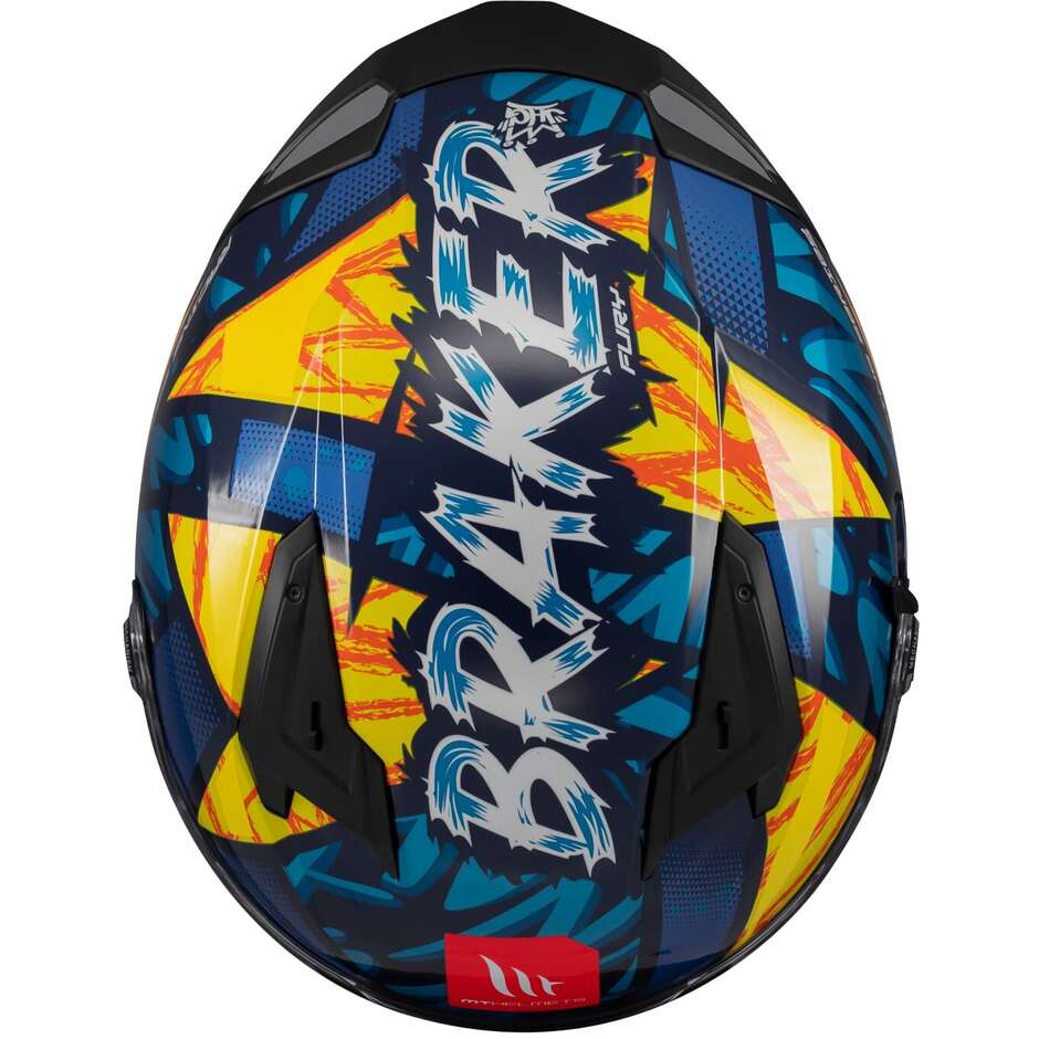 Casco Moto Integrale Mt Helmets BRAKER SV FURY C17 Lucido
