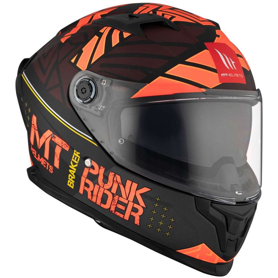 Casco Moto Integrale Mt Helmets BRAKER SV PUNK RIDER B5 Opaco