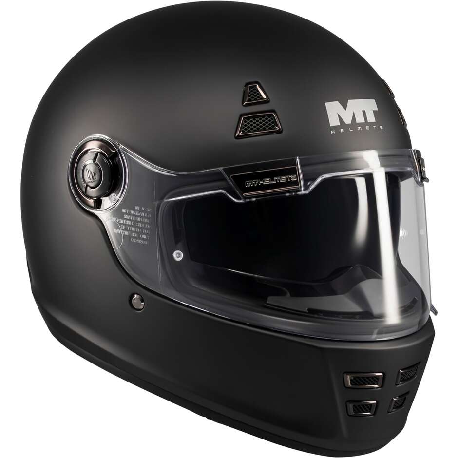 Casco Moto Integrale Mt Helmets JARAMA SV PURE A1 Nero Opaco