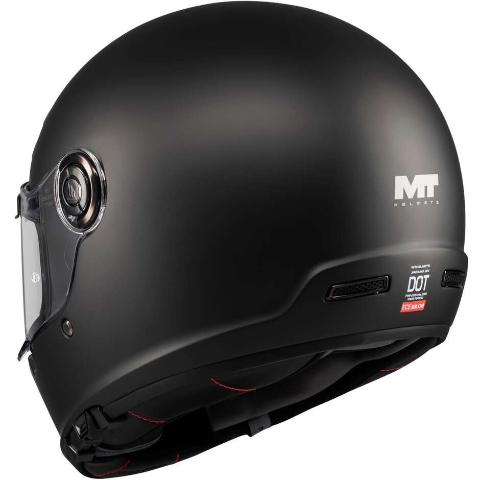 Casco Moto Integrale Mt Helmets JARAMA SV PURE A1 Nero Opaco