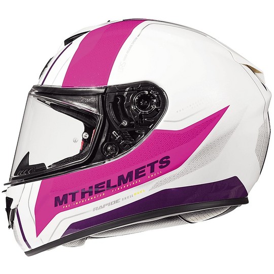 Casco moto Integrale MT Helmets Rapide Duel H9 Pink