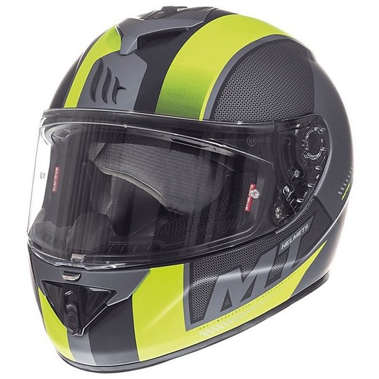 Casco moto Integrale MT Helmets Rapide Overtake B1 Giallo Opaco