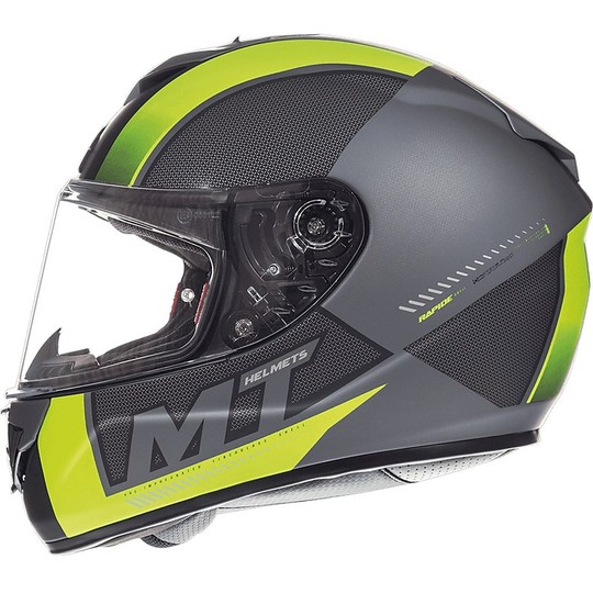 Casco moto Integrale MT Helmets Rapide Overtake B1 Giallo Opaco