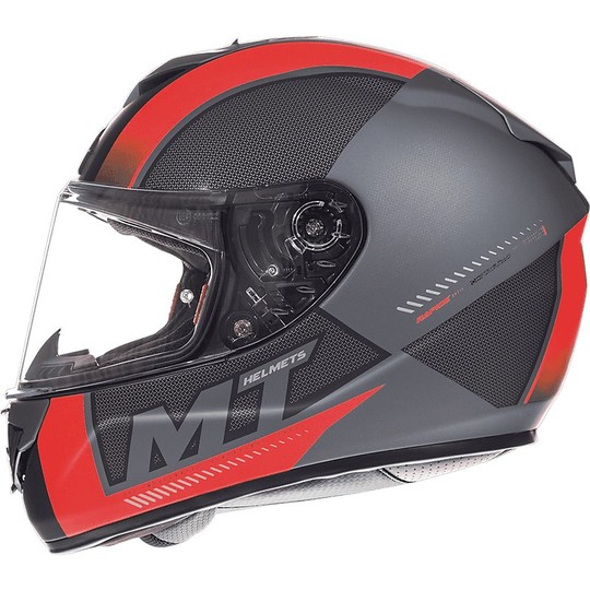 Casco moto Integrale MT Helmets Rapide Overtake B1 Rosso Opaco