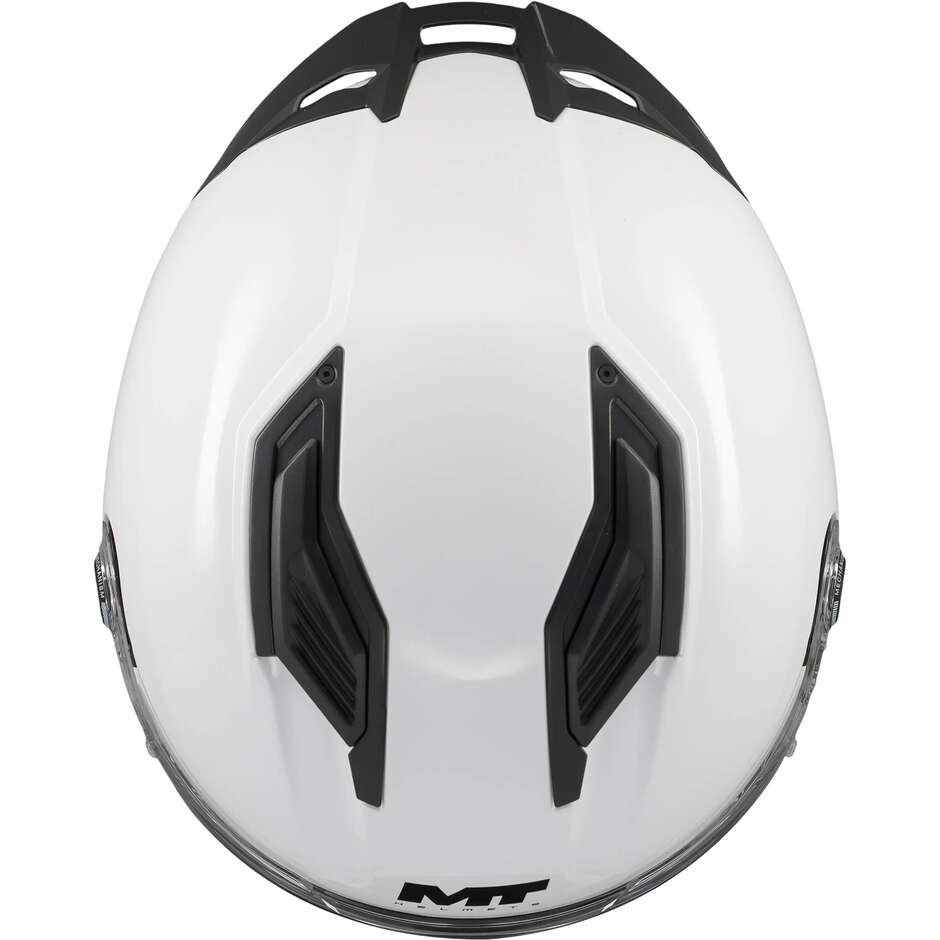 Casco Moto Integrale Mt Helmets STINGER 2 PURE A0 Bianco Perla Lucido