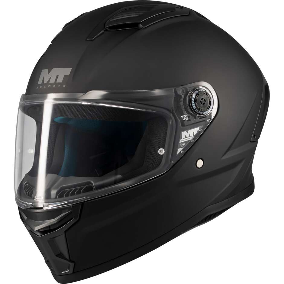 Casco Moto Integrale Mt Helmets STINGER 2 PURE A1 Nero Opaco