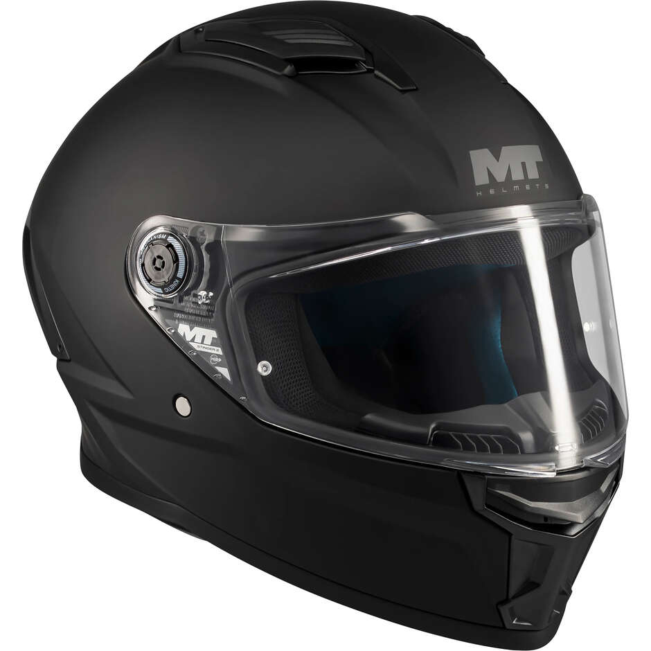 Casco Moto Integrale Mt Helmets STINGER 2 PURE A1 Nero Opaco